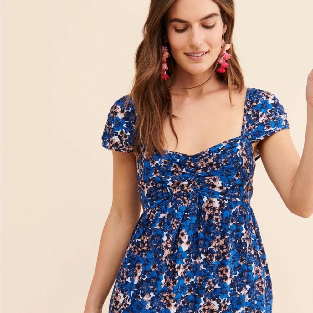 FREE PEOPLE PATTERN PLAY MINI DRESS IN COOL COMBO